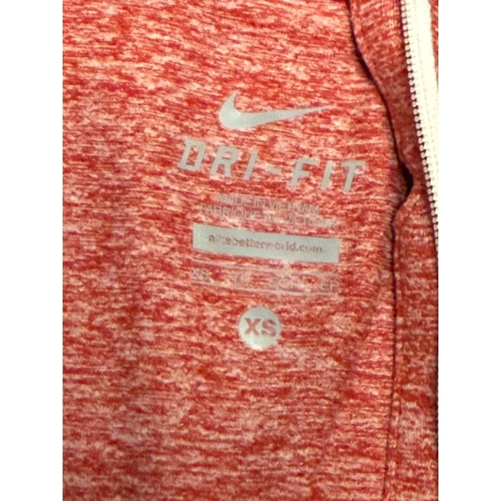 Nike Dri-FIT Womens Red Heathered Quarter Zip Pullover Governor's Academy XS